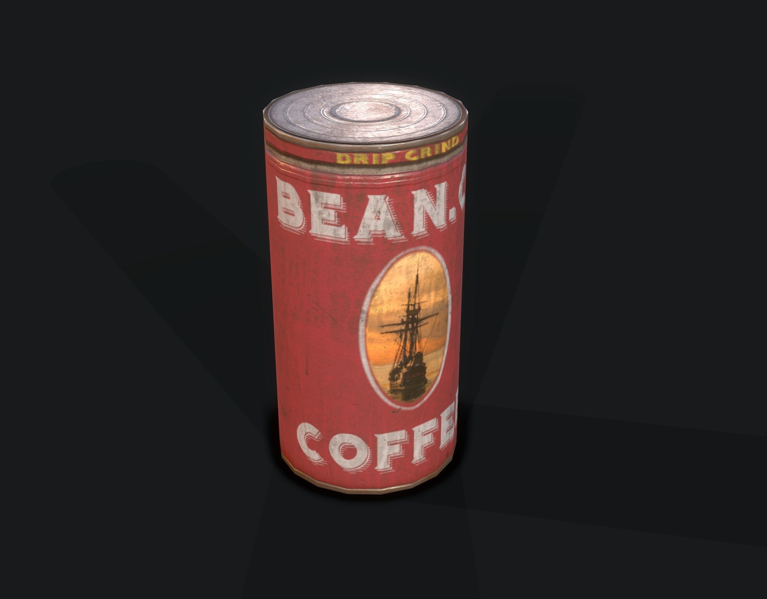 Canned Food Low-poly 3D model_6