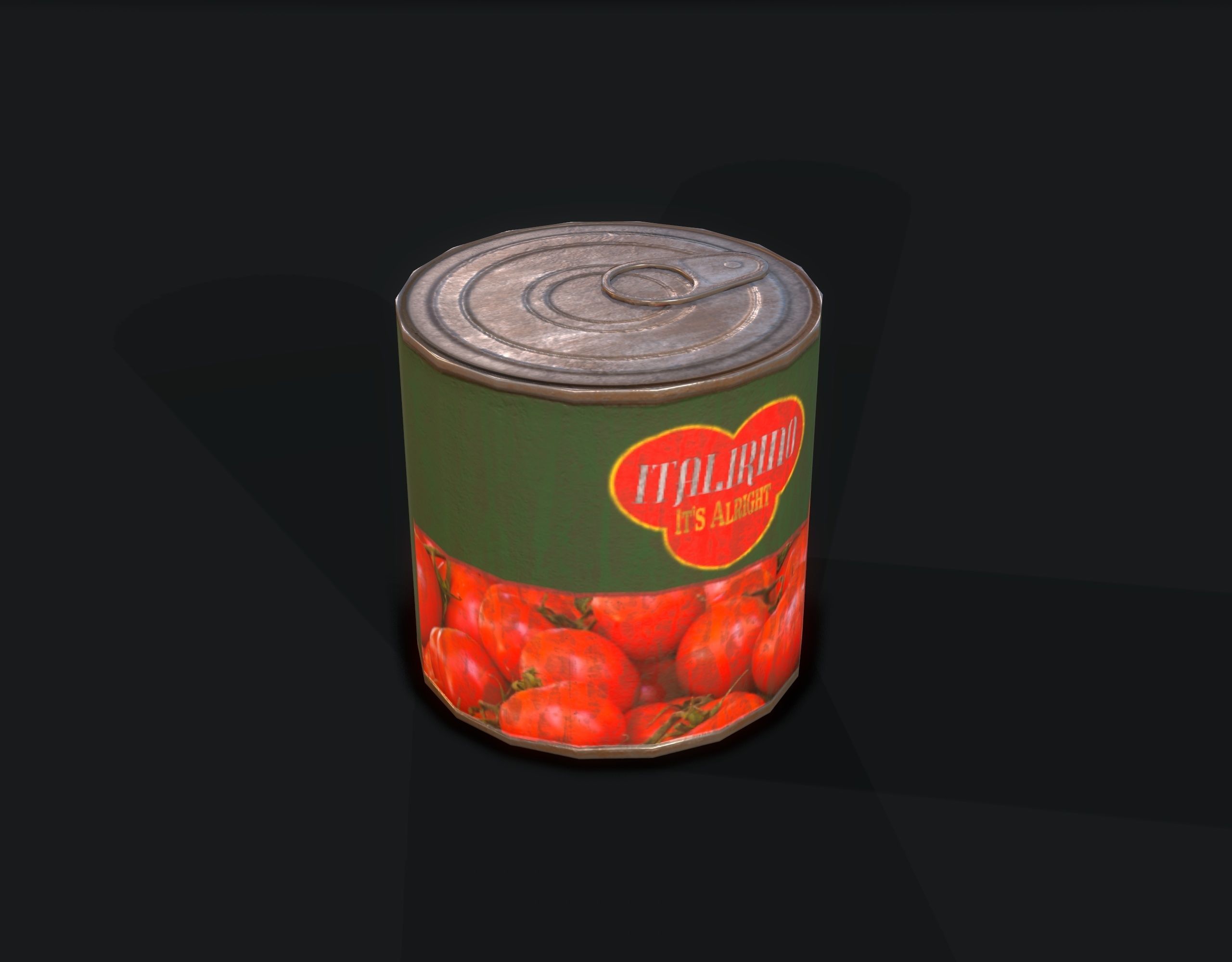 Canned Food Low-poly 3D model_8