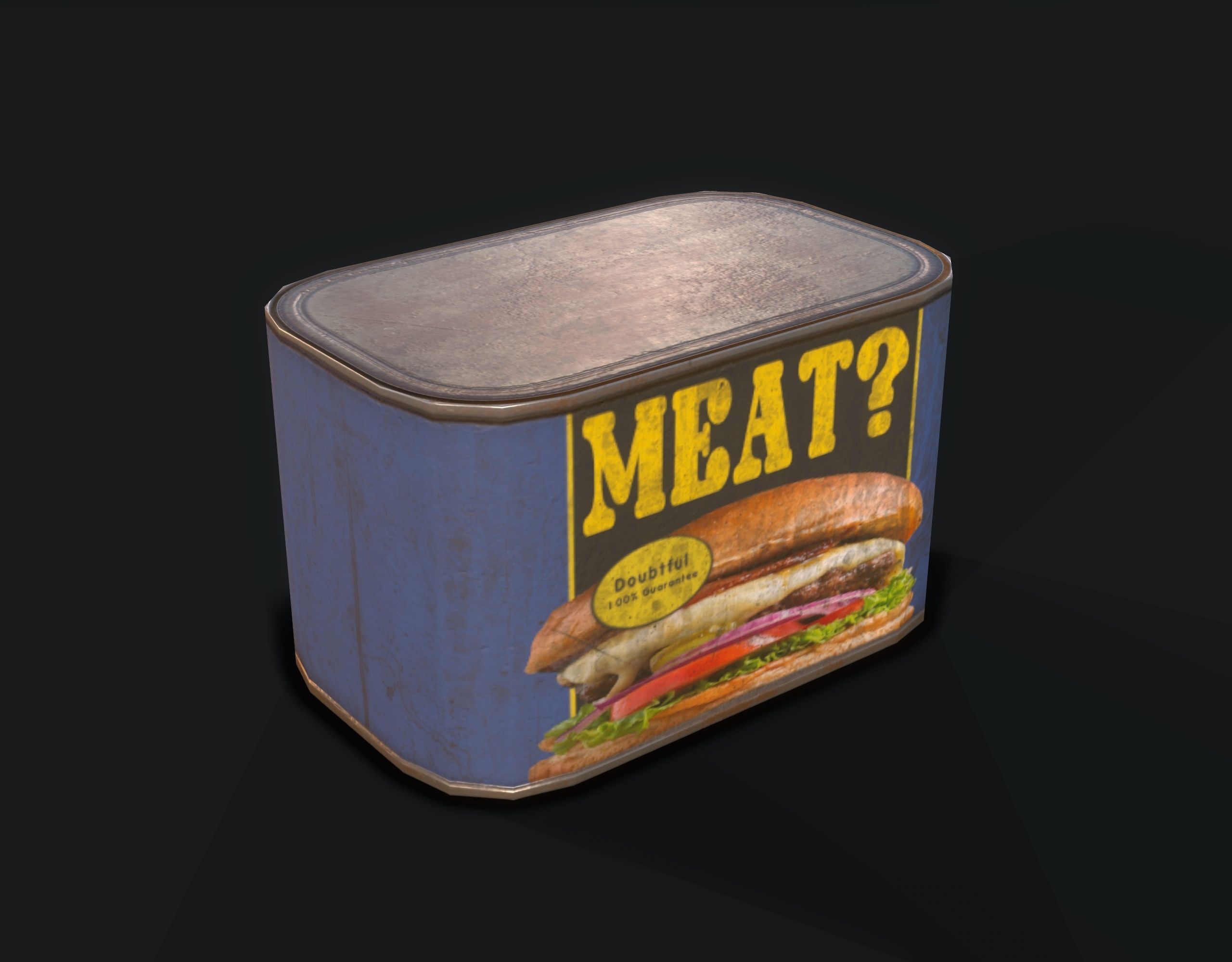Canned Food Low-poly 3D model_10