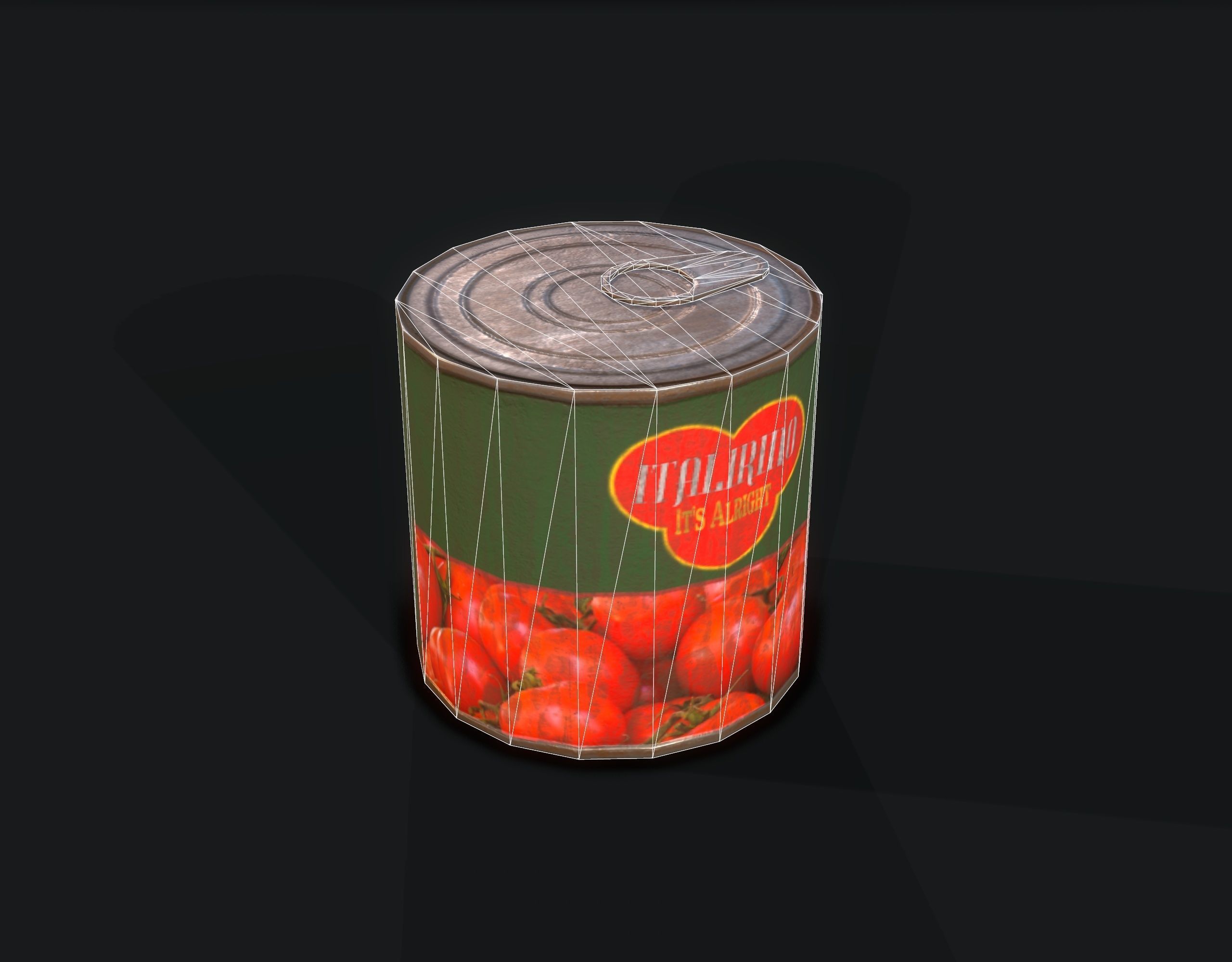 Canned Food Low-poly 3D model_9