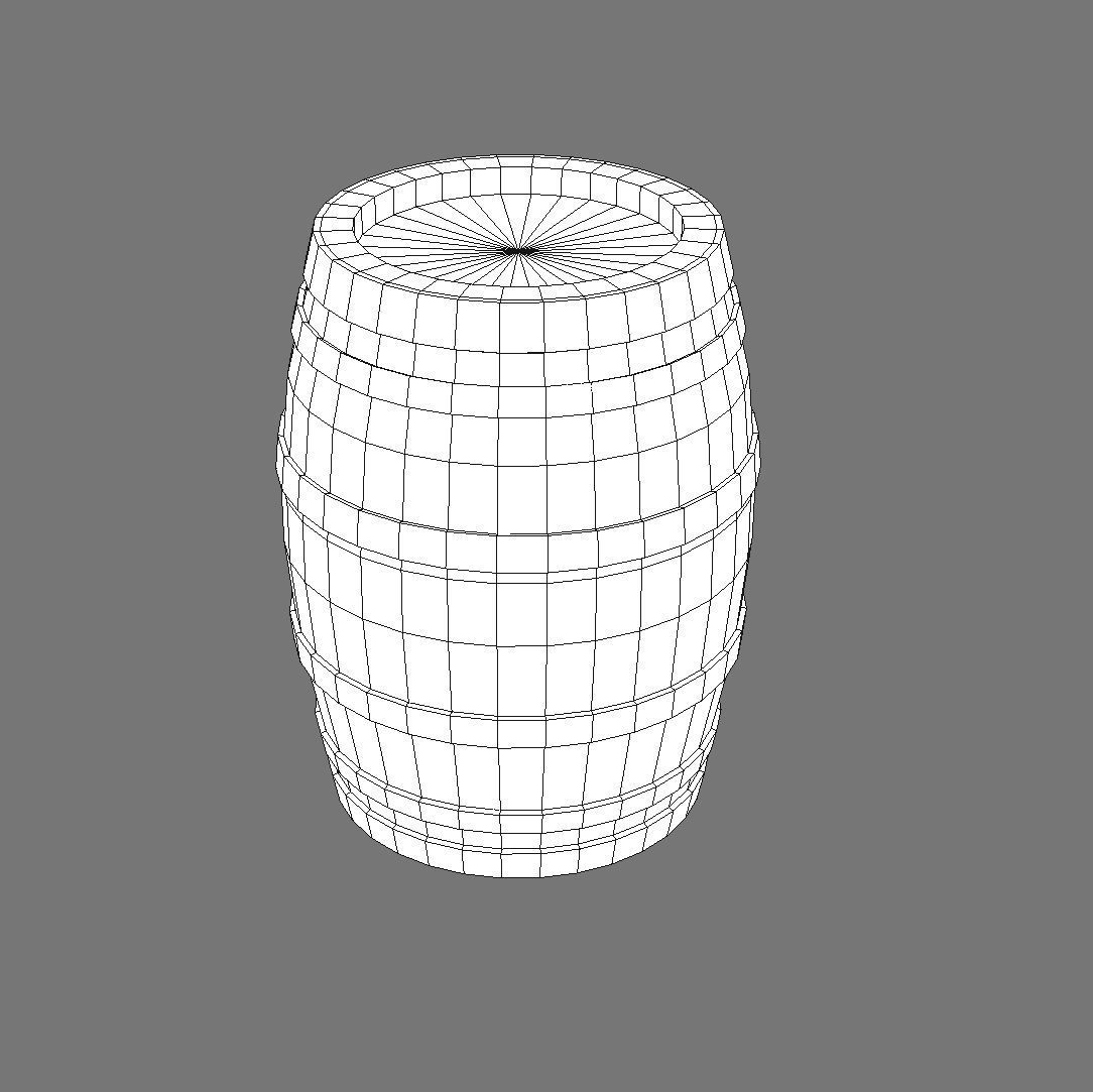 Barrel Gameredy  PBR 3D model_4
