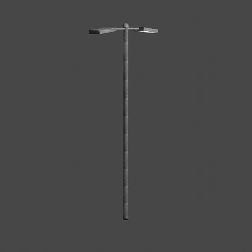Streetlight street lamp Low-poly 3D model
