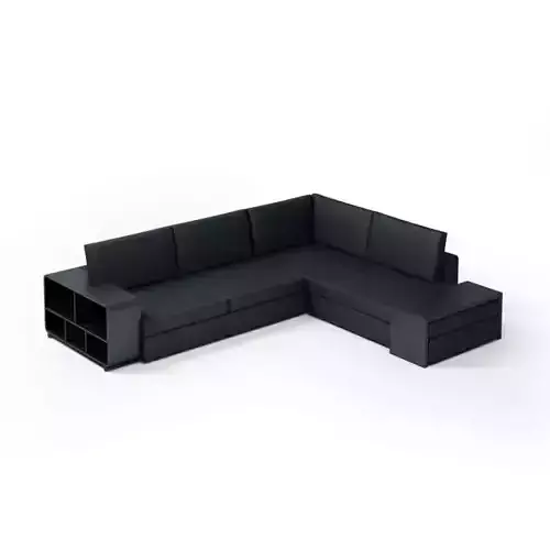 Sofa   Black Square Sectional