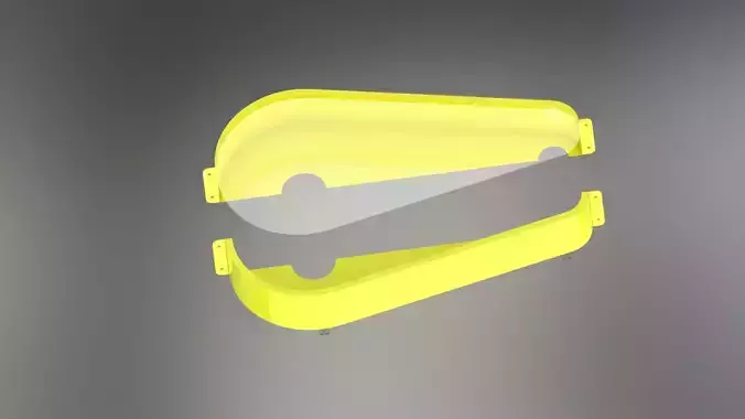 BELT DRIVE GAURD WITH PLOYCARBONATE SHEET 3D model