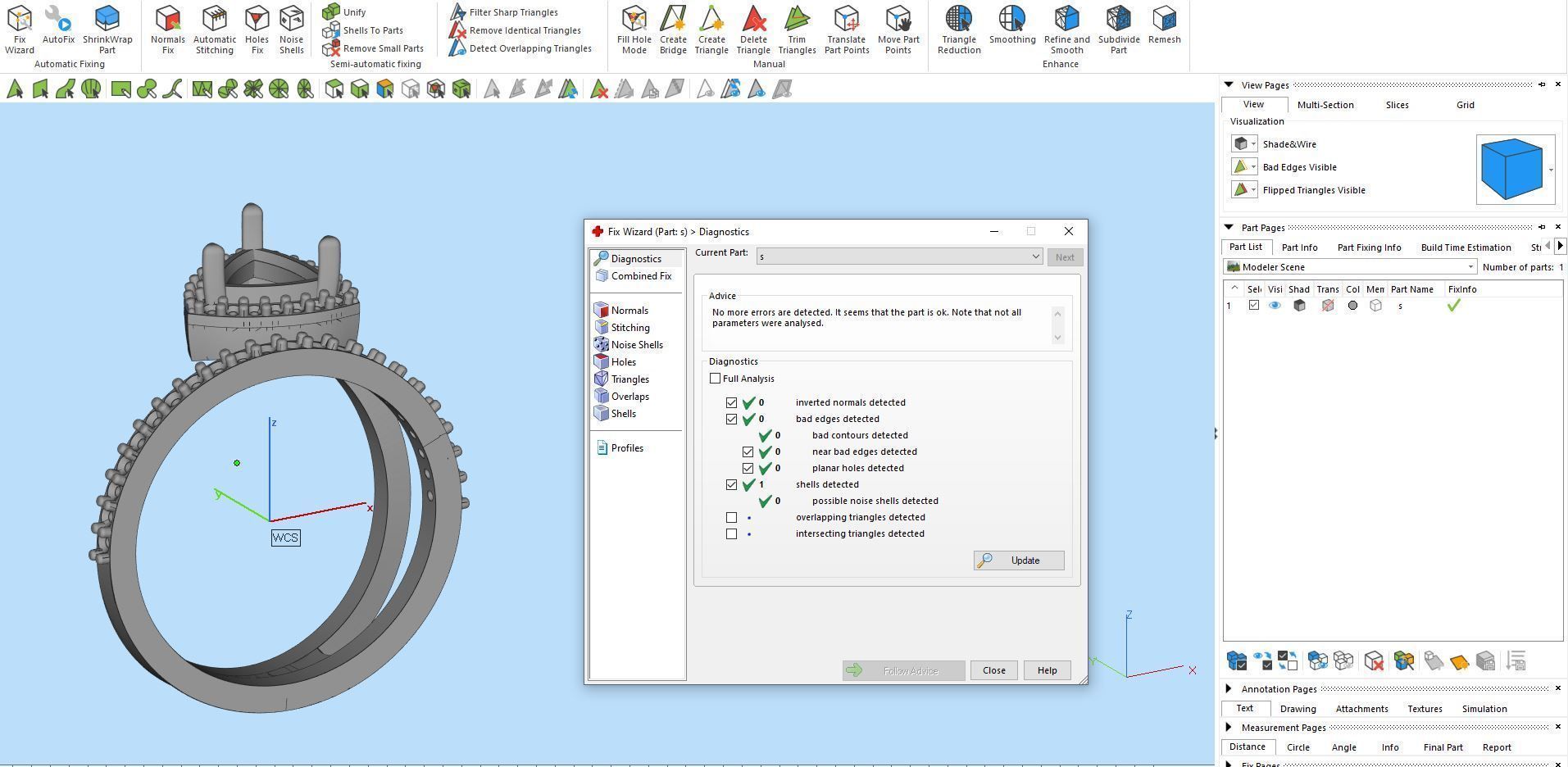 Diamond ring Triangle 3D print model_12