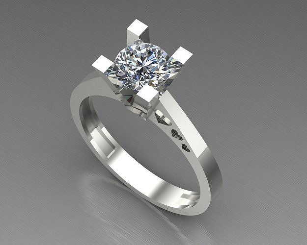 Diamond Engagement Ring  3D print model