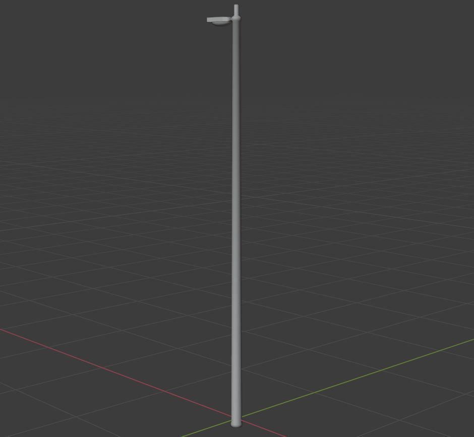 Streetlight street lamp Low-poly 3D model_19