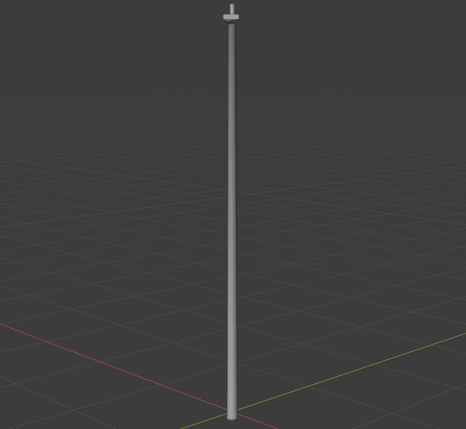 Streetlight street lamp Low-poly 3D model_22
