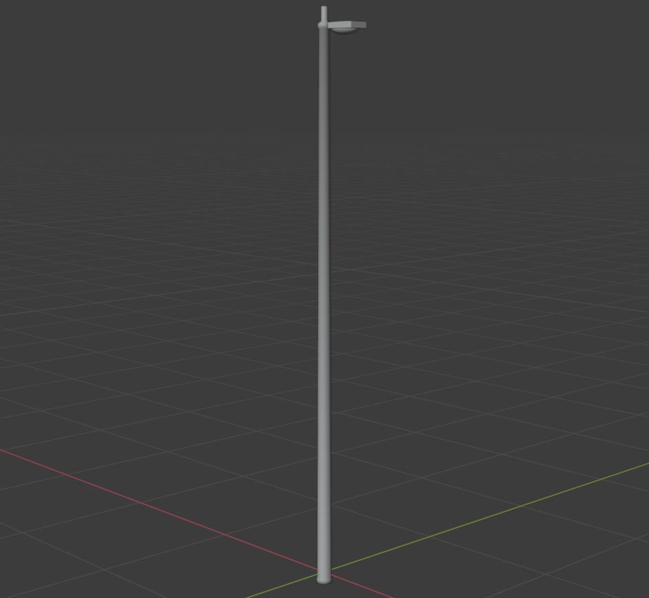 Streetlight street lamp Low-poly 3D model_14