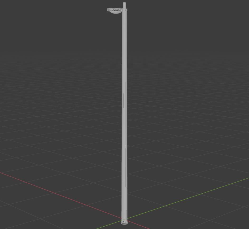 Streetlight street lamp Low-poly 3D model_31