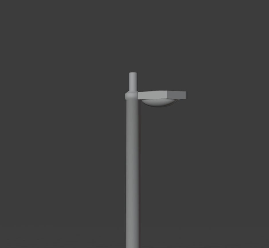 Streetlight street lamp Low-poly 3D model_15