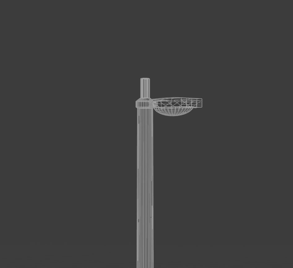 Streetlight street lamp Low-poly 3D model_25
