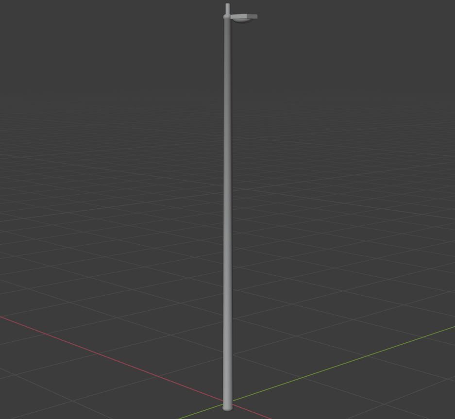 Streetlight street lamp Low-poly 3D model_23