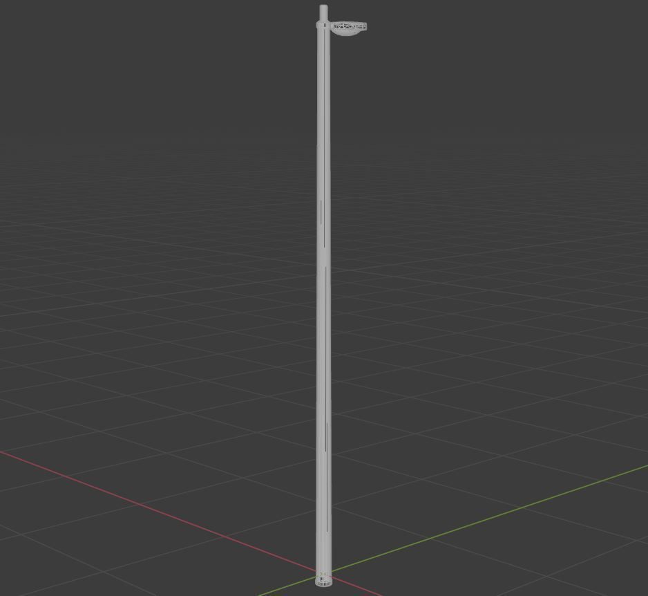 Streetlight street lamp Low-poly 3D model_27