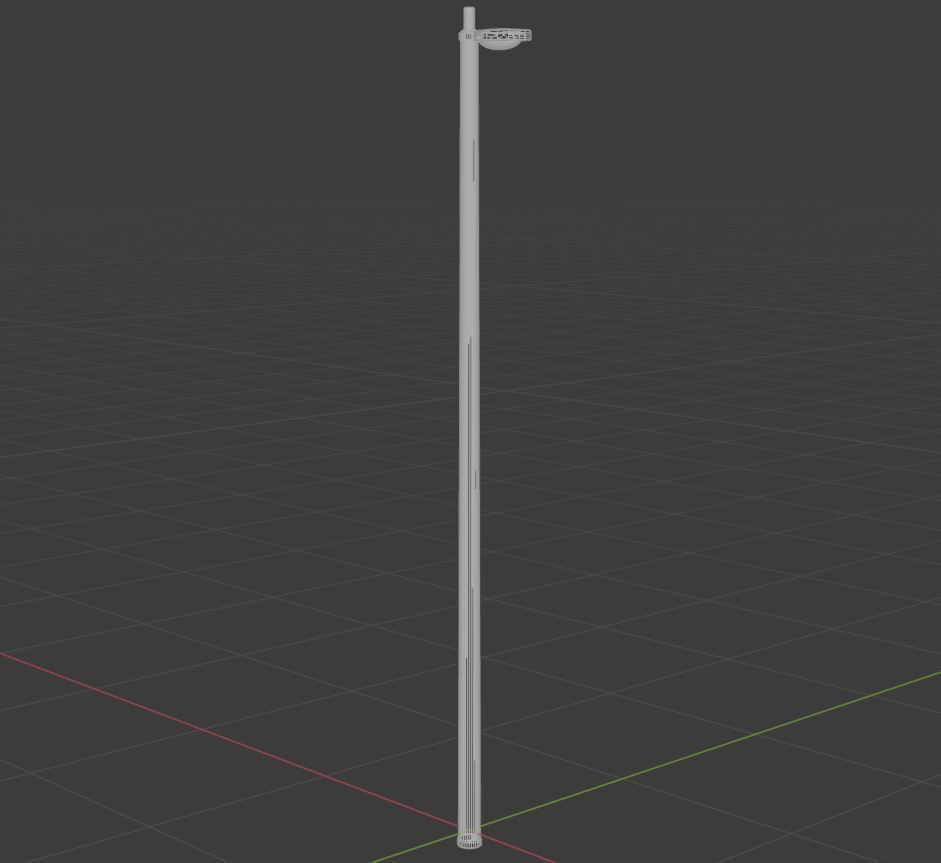 Streetlight street lamp Low-poly 3D model_24