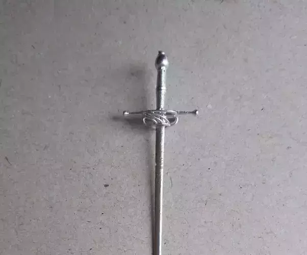 Dolls House Miniature Rapier Spanish Sword 12th Scale 3D print model