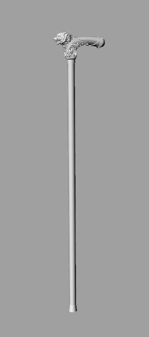 Dolls House Miniature Walking Cane 12th Scale 3D print model_1