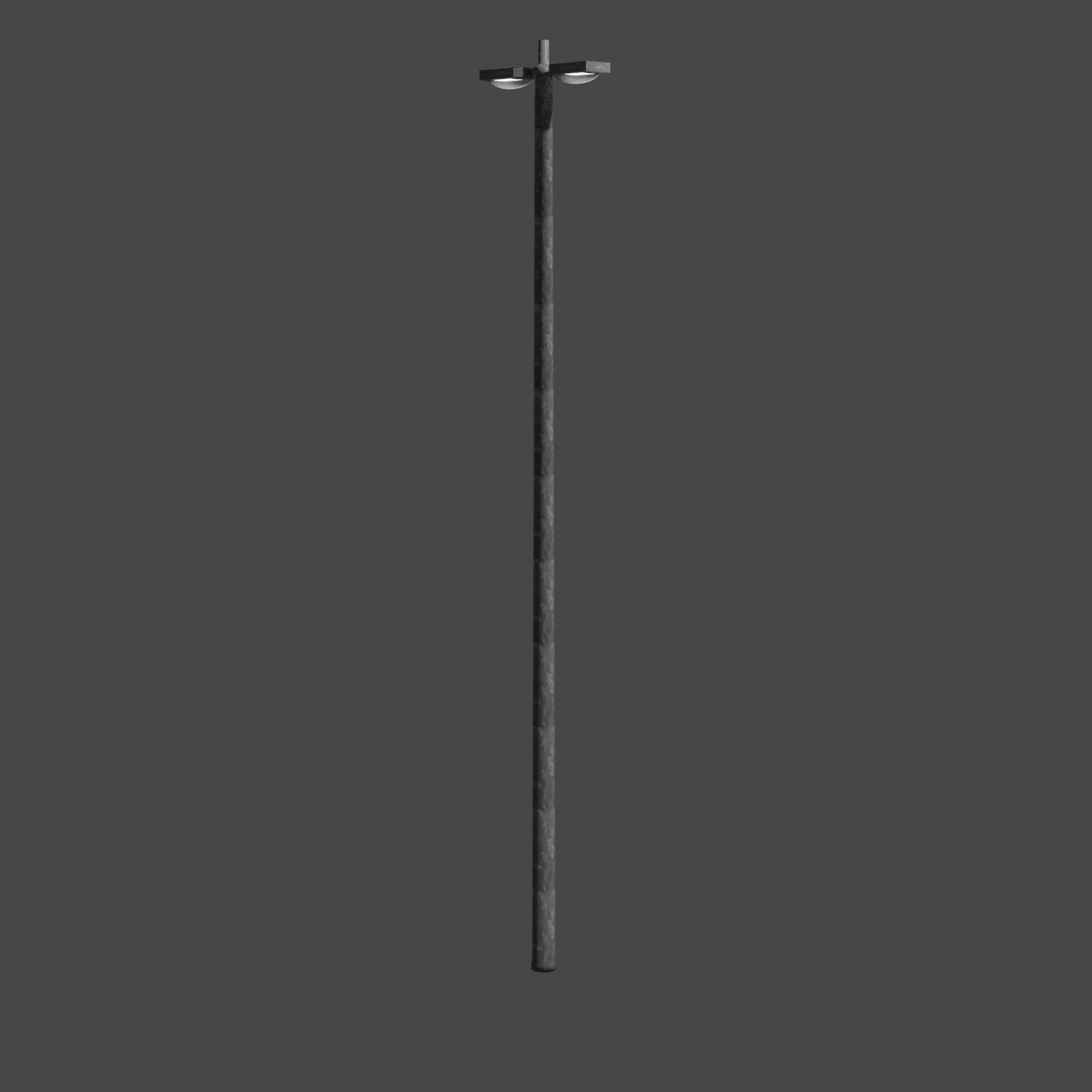 Streetlight pole Low-poly 3D model_2