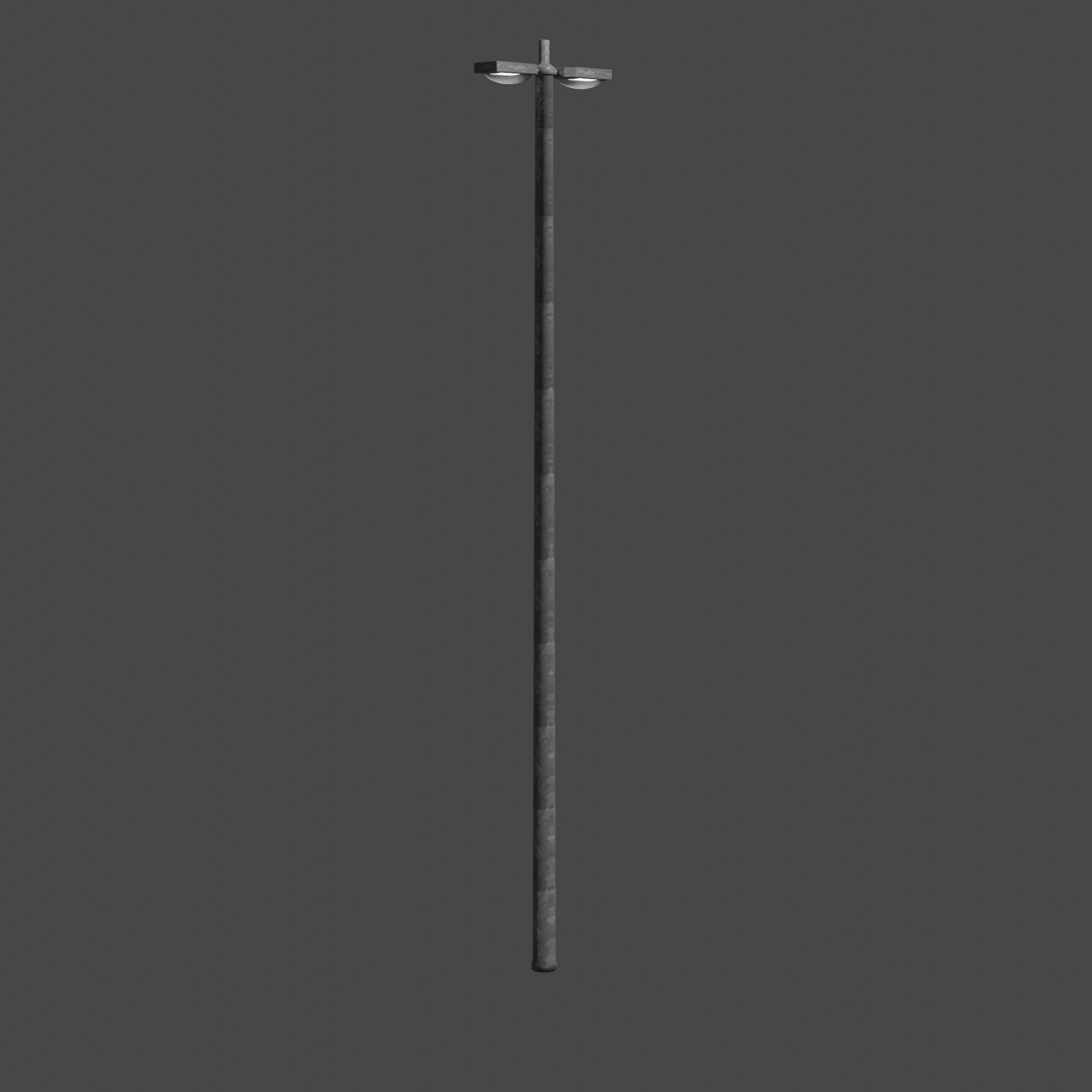 Streetlight pole Low-poly 3D model_8