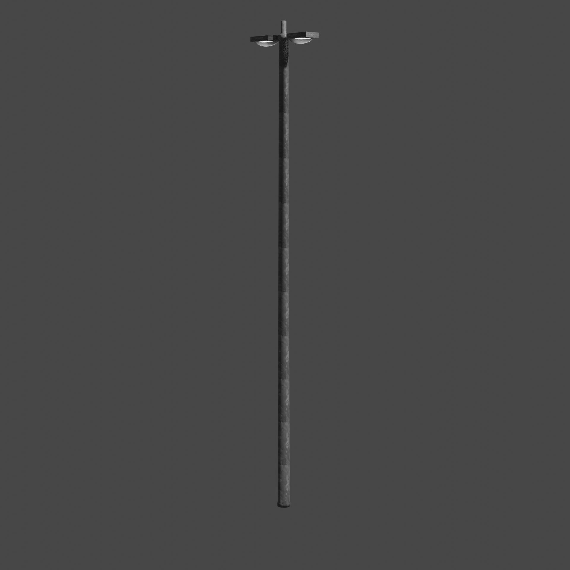 Streetlight pole Low-poly 3D model_6