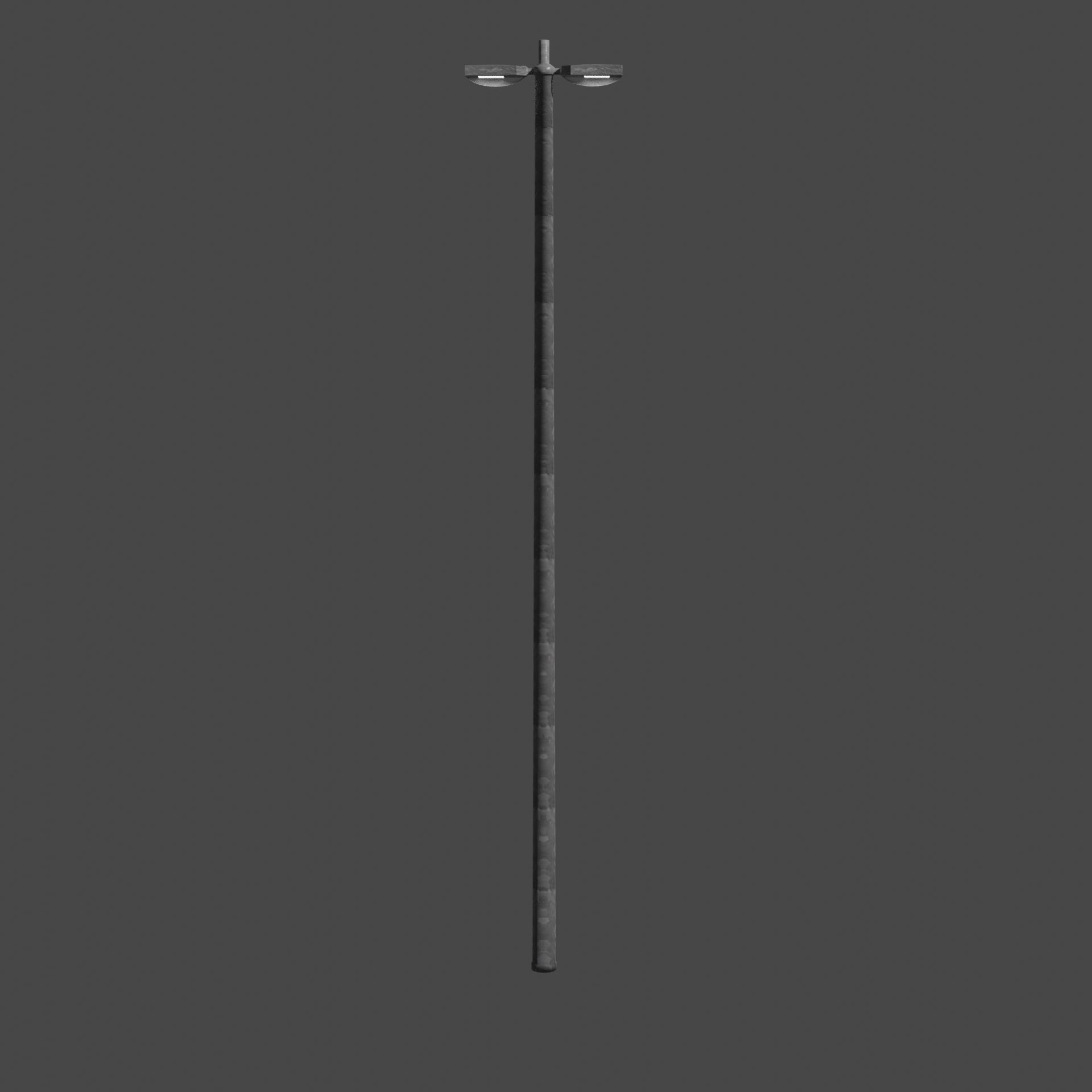 Streetlight pole Low-poly 3D model_7