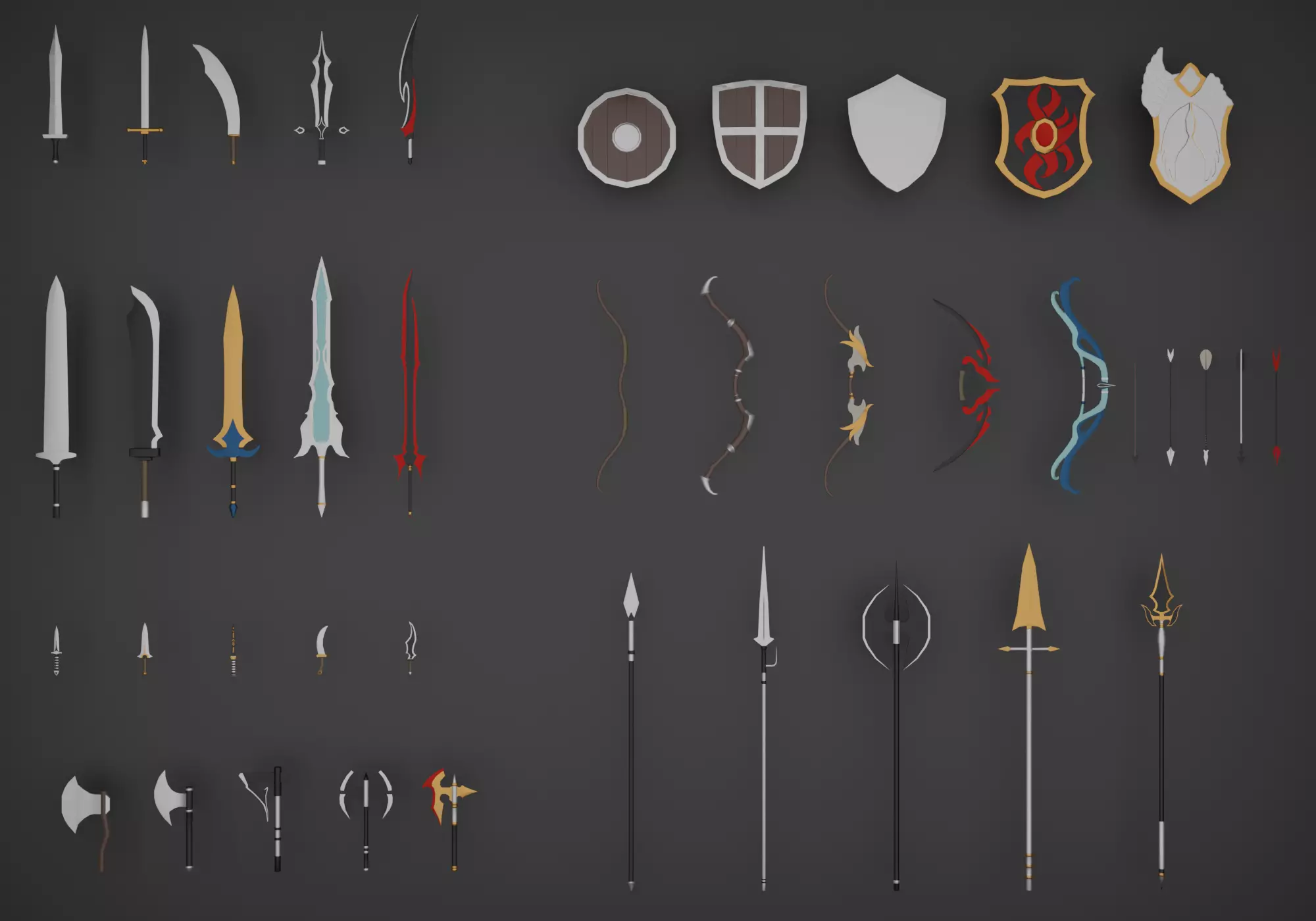 Weapon - Pack Low-poly 3D model_0