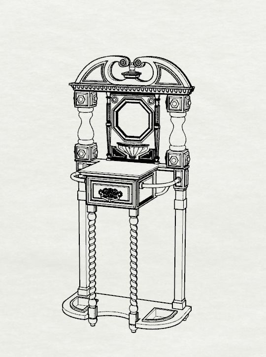 Dolls House Miniature Victorian Hall Umbrella Stand 3D print model_3