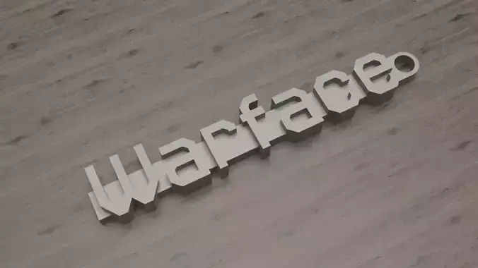 WarFace logo keychain 3D print model