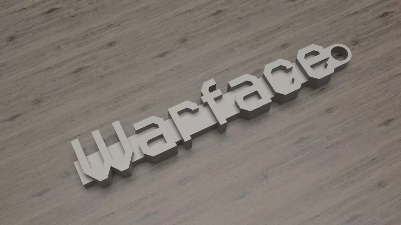 WarFace logo keychain 3D print model_0