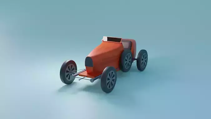race car Low-poly 3D model