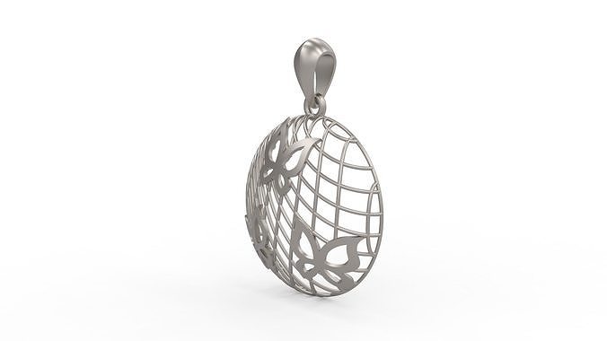 Ultra Vision Butterfly Women Pendant 3D print model