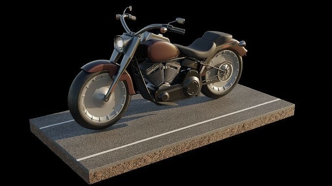 Motorcycle - Harley Davidson - Fat Boy 3D model