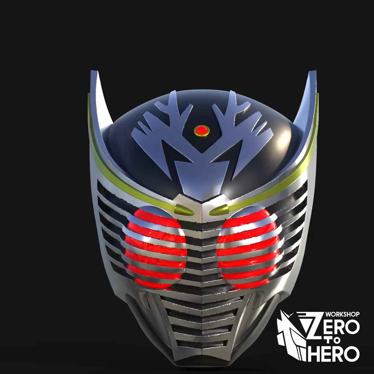 Kamen Rider Ryuki Helmet 3D print model_0