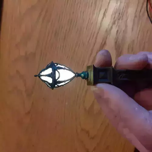 Dolls House Miniature Gothic Interior Stair Lamp Light