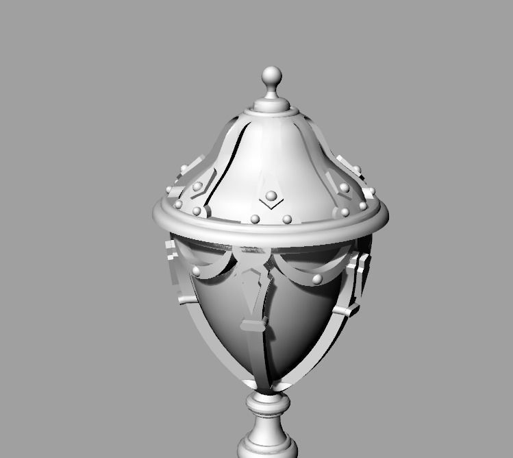 Dolls House Miniature Gothic Interior Stair Lamp Light 3D print model_1