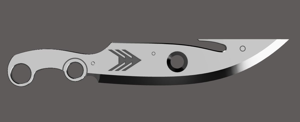 Destiny - Hunter knife 3D print model_1