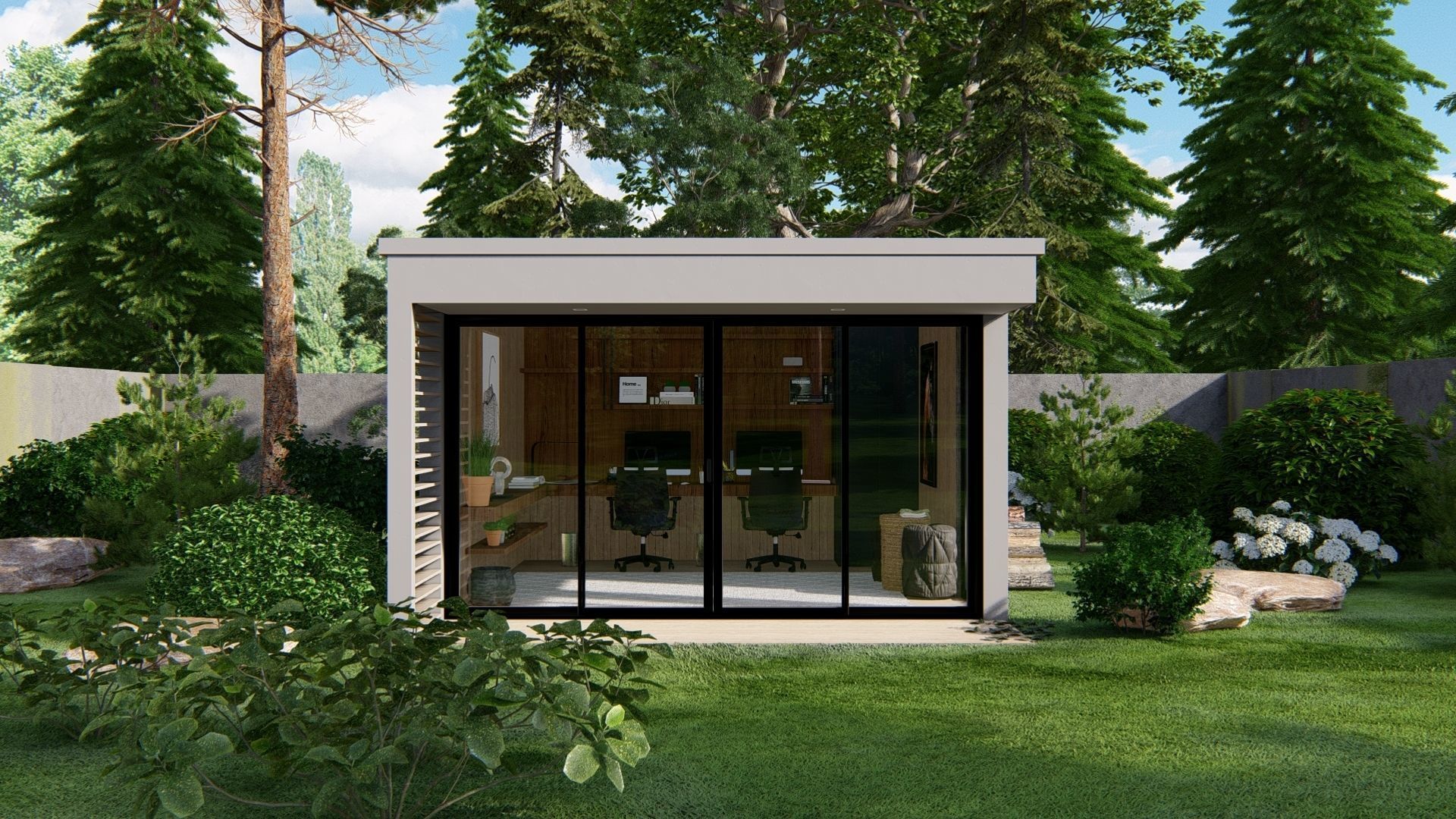 GARDEN ROOM - GARDEN OFFICE - Sketchup Lumion Free 3D model_1