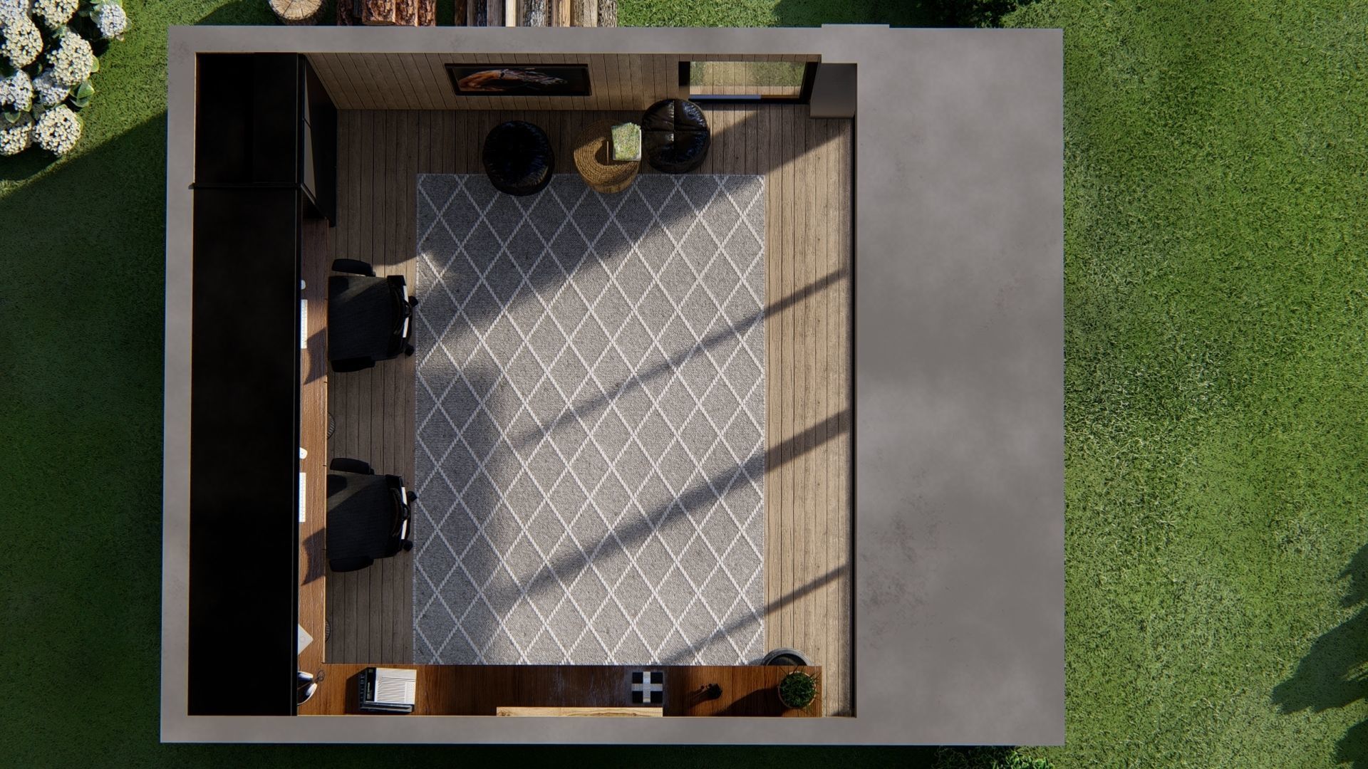 GARDEN ROOM - GARDEN OFFICE - Sketchup Lumion Free 3D model_5