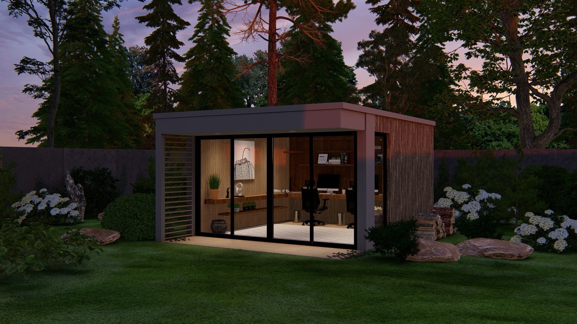 GARDEN ROOM - GARDEN OFFICE - Sketchup Lumion Free 3D model_6