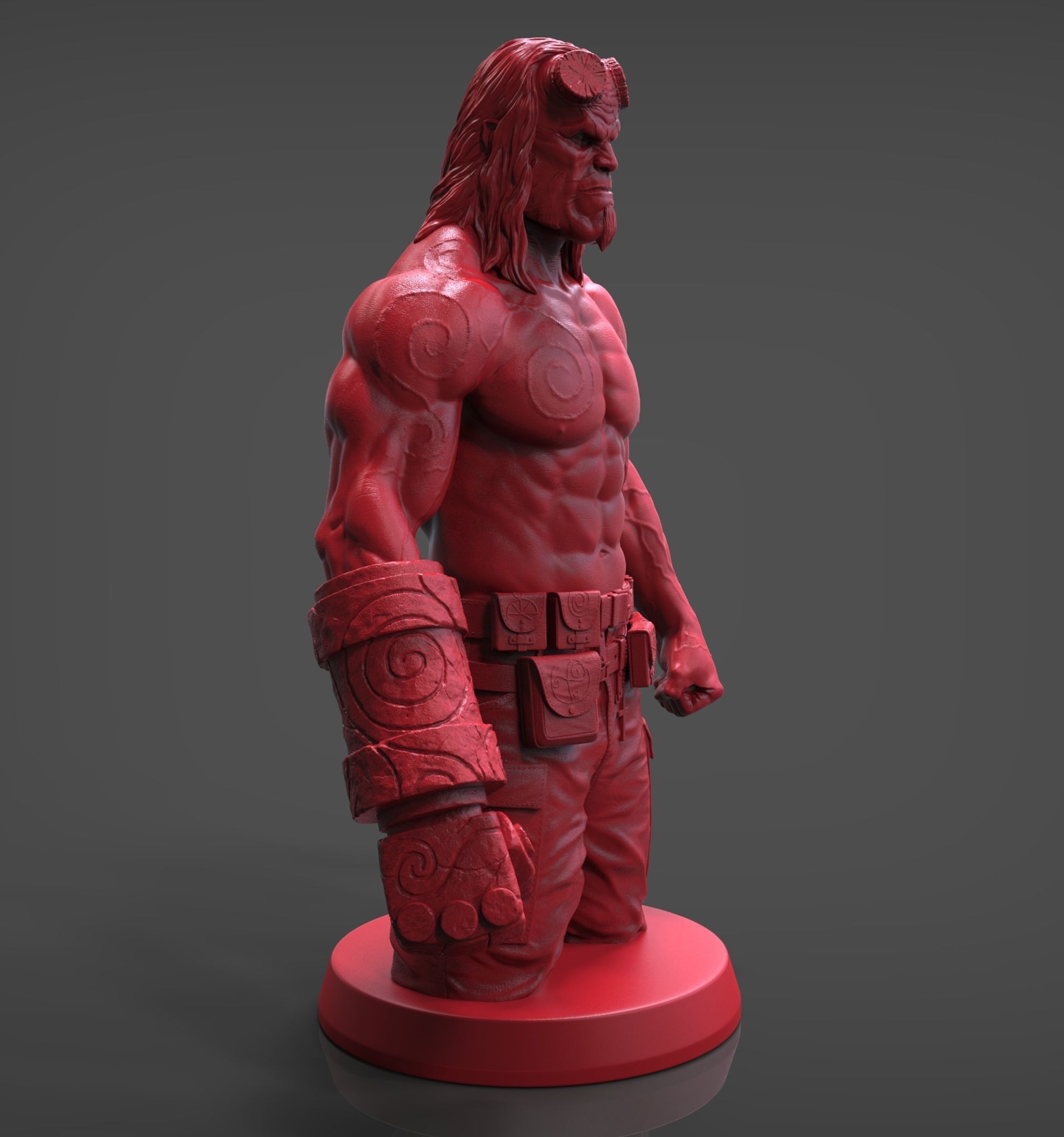 Hellboy 3D Print statue 3D print model_5