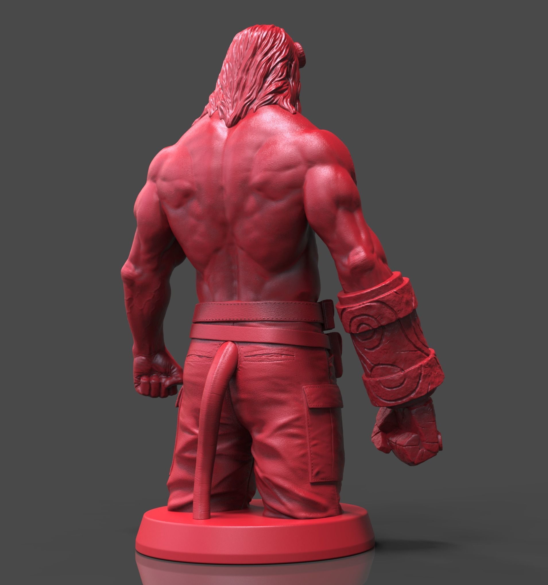 Hellboy 3D Print statue 3D print model_6