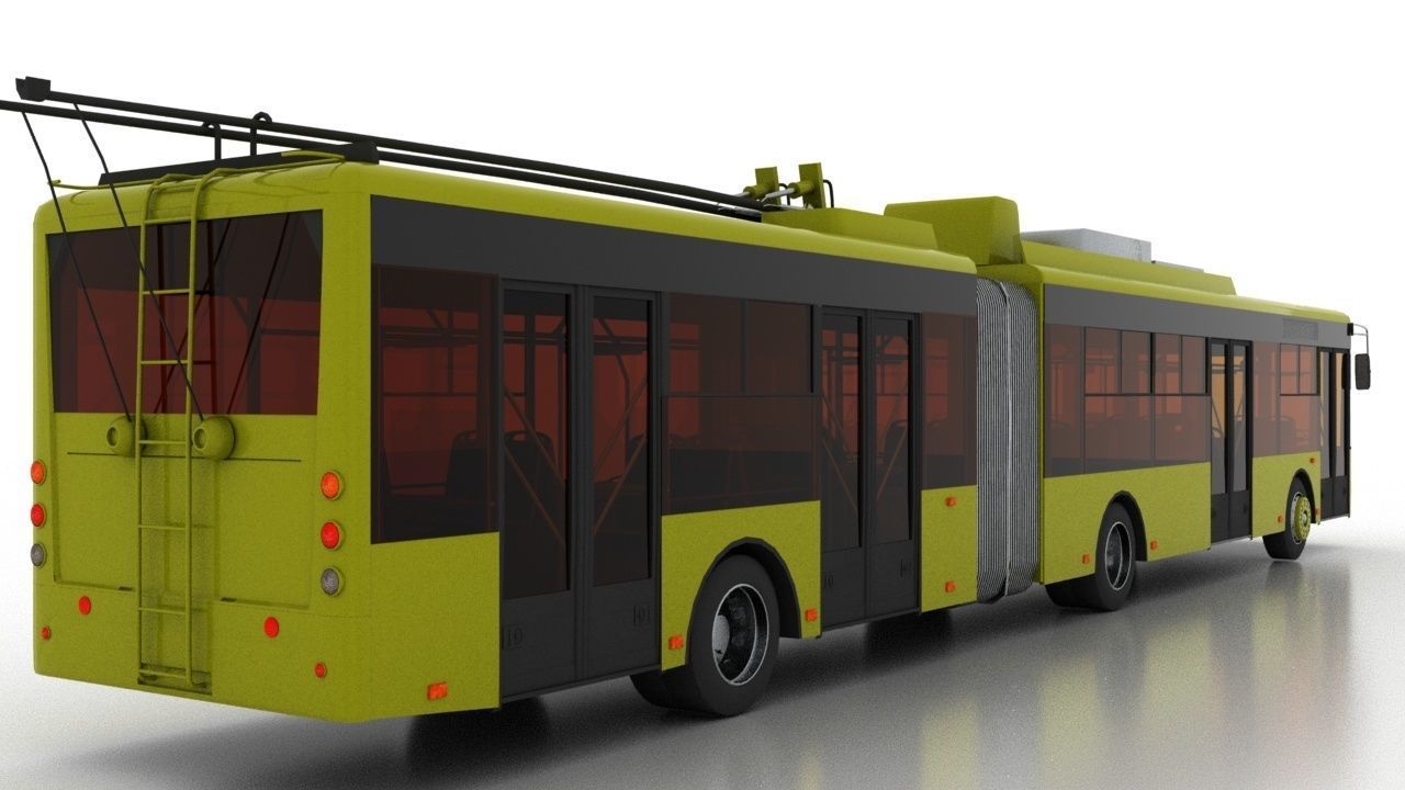 Trolleybus Bogdan T90110 3D model_3