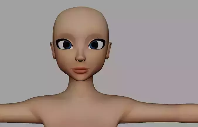 Thin Stylized Female - Game and production ready