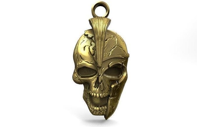 Spartan skull pendant 3D print model