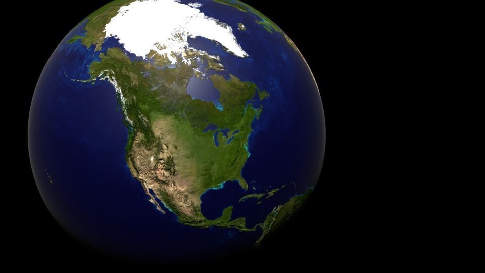 EARTH in space - elements of this video furnished 3D model_4