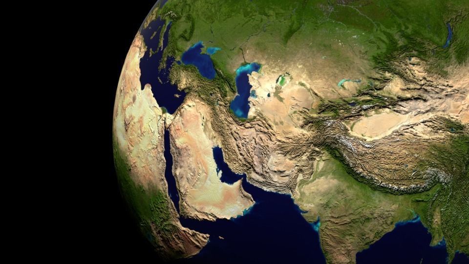 EARTH in space - elements of this video furnished 3D model_3