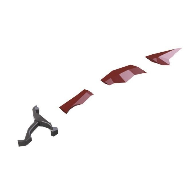 Oldschool Runescape - Life Size Dragon Scimitar 3D print model_2