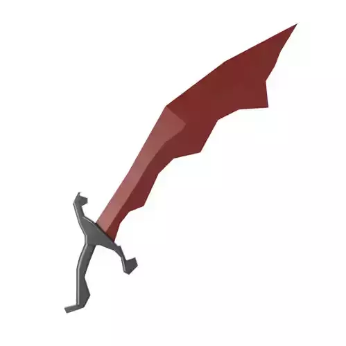 Oldschool Runescape - Life Size Dragon Scimitar 3D print model