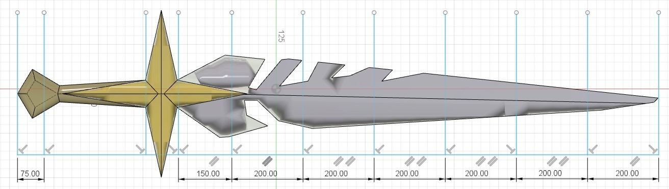 Oldschool Runescape - Life Size Saradomin Sword 3D print model_3