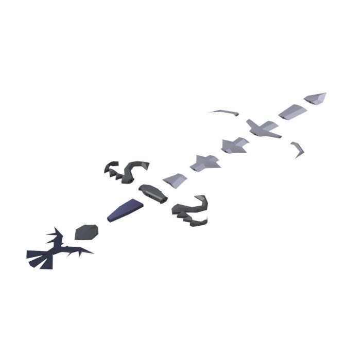 Oldschool Runescape - Life Size Armadyl Godsword 3D print model_2
